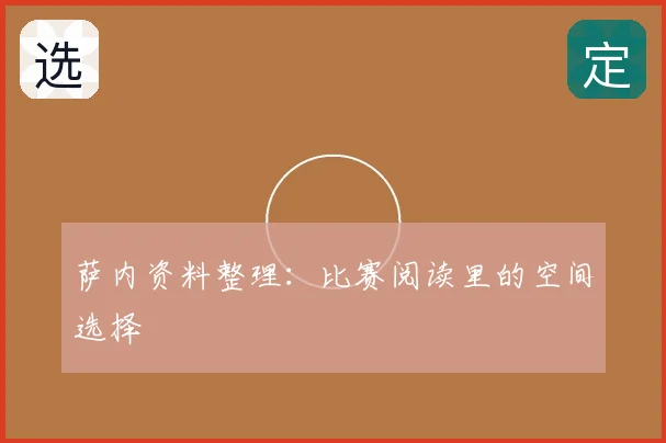 萨内资料整理：比赛阅读里的空间选择